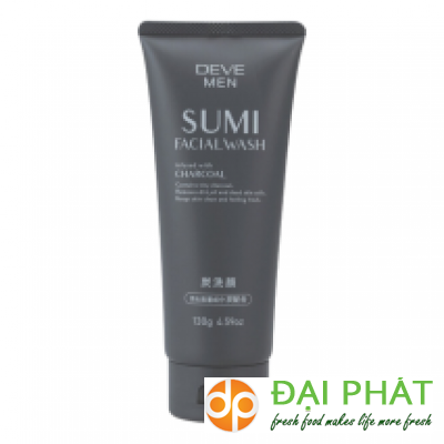 Kumano Deve Men Sumi Facial Wash (130g)
